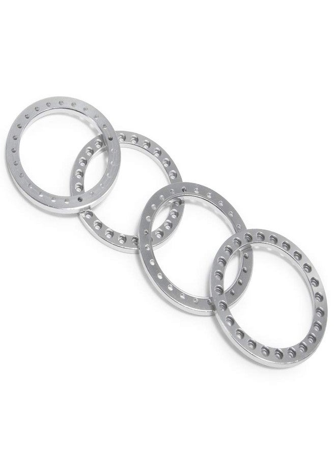 MORFUM 4PCS Aluminum Alloy 1.9" Beadlock Rings Replacement Wheel Rim Beadlock Ring for 1/10 Axial SCX10 90046 TRX4 RC Crawler Car 1.9" Beadlock Wheels Replacement Ring (Silver) - Image 3
